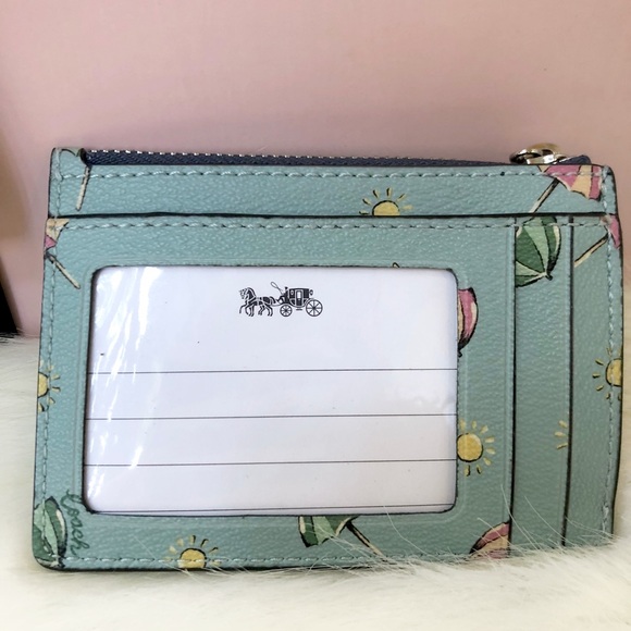 Coach NWT Beach Umbrellas Print ID/Card Holder - Picture 2 of 6